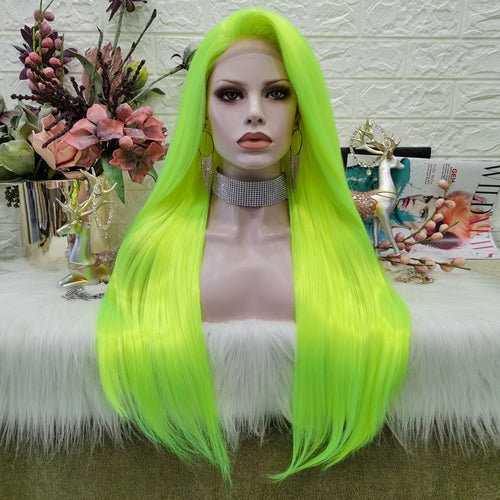 Bright Neon Yellow Lace Front Wig - Sunny